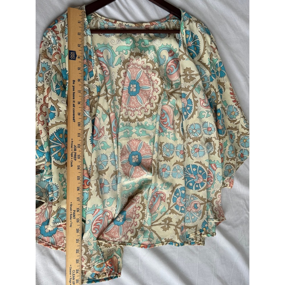 Karma Highway One Size Kimono Oversized Floral Boho Print Open Front Cover Up - Picture 7 of 7